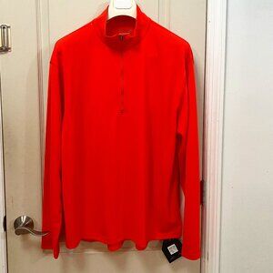 Eastern Mountain Sports Men's Size XL 100% Polyester L/S Qtr Zip Athletic Shirt.